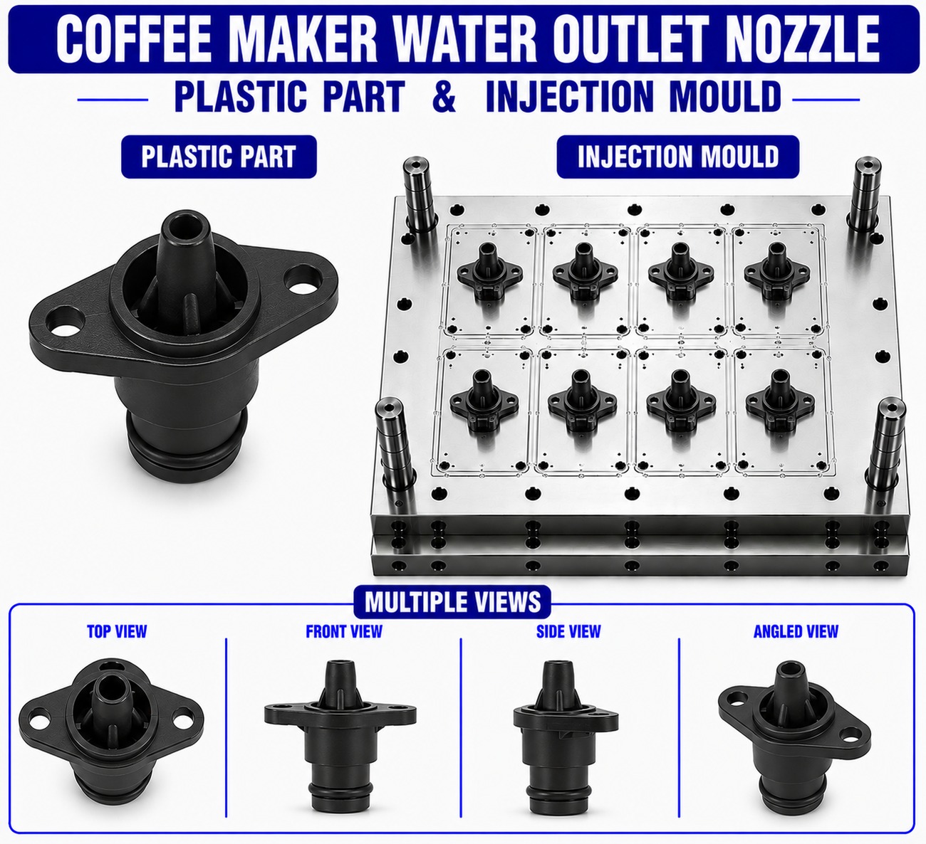 Coffee Maker Plastic Water Outlet Nozzle Mould and Moulding Services